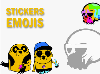 Stickers and Emojis app branding design graphic design illustration logo typography ui ux vector