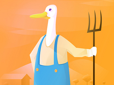 Mr. Mallard farmer affinity design duck farm farmer illustration vector