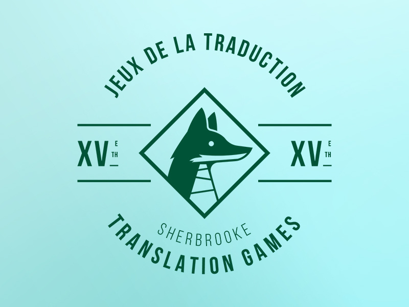 jeux de la traduction - translation games green fox logo seal babel fox badge
