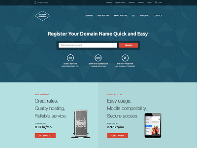 Landing Page for Web Hosting Company