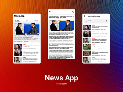 News App app appdesign application branding design news app newsapp ui