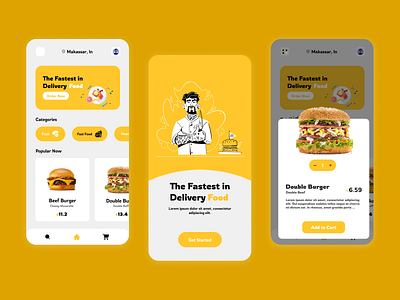 Food App app appdesign application design foodapp foodapps fyp graphic design ui