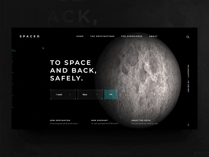 Live Rebound Spaced Challenge landing spacedchallenge ui ux web webgl