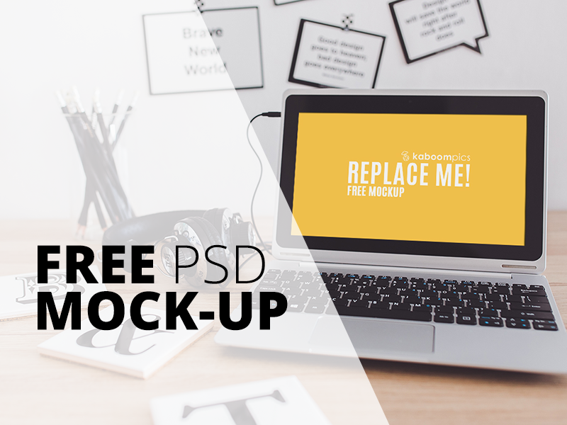 Free HiRes Mockup PSD (3579 x 2386 px) by Karolina