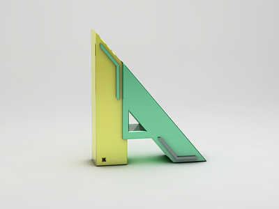 A a alphabet c4d design letter lettering type typography working progress