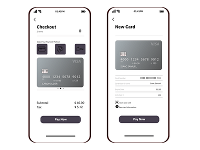 Credit Card Checkout Form #dailyui #002 ui