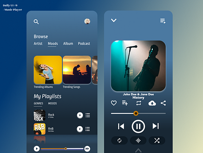 Daily UI #9 - Music Player design ui ux