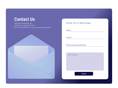 Dailyui 028 : Contact Us..