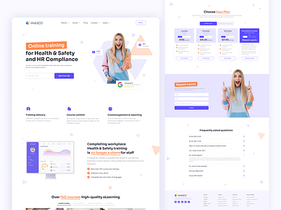 Redesign of the online training website courses design e learning education learning online education online training onlinecourses student study ui ui design ux ui website design
