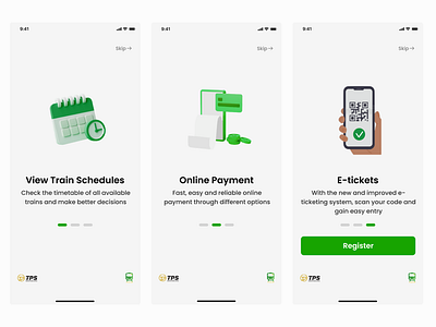 NRC App Onboarding Redesign 3d 3d icons app appui branding design green icon illustration logo nrc onboarding screens railwayapp typography ui ux vector