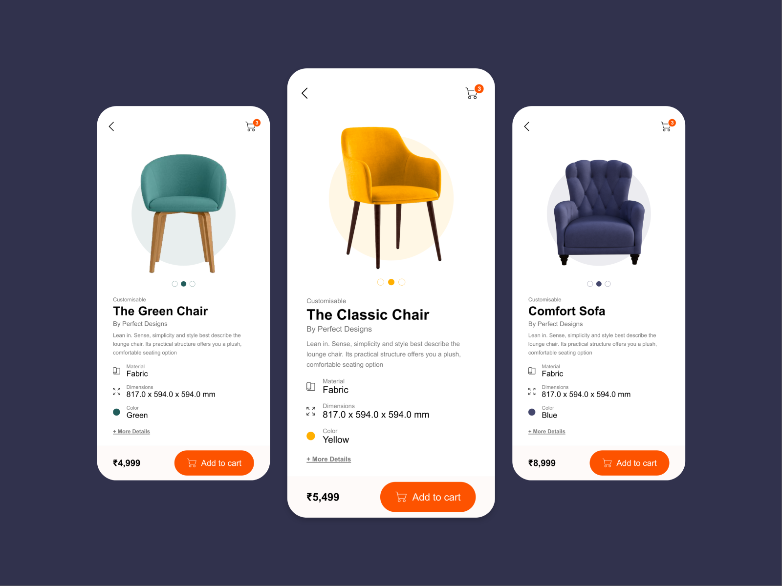 Furniture application. by Ashish Gumber on Dribbble