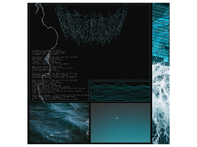 Encounter acid graphics blue composition dark glass graphic design moon ocean photoshop sea text typography waves