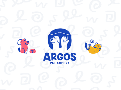 Argos Pet Supply branding cat dog graphic design illustration logo logo design pet vector