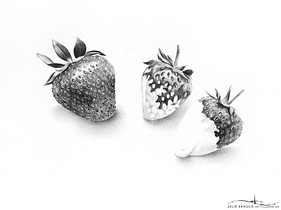 JKAI // Strawberries & Cream drawing strawberries cream wimbledon