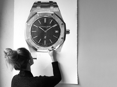 JKAI // Timepieces, Audemars Piguet Royal Oak WIP drawing graphite