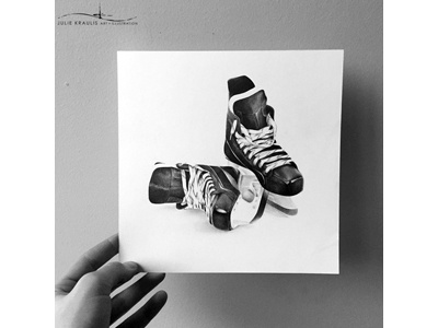 JKAI // Hockey Skates drawing graphie hockey skates