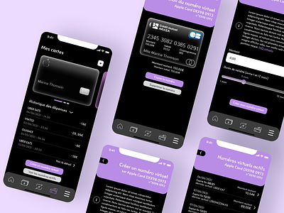 Banking App : card functionality app bank banking figma graphic design mobile ui