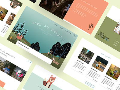 Family walk in the woods : Website landing page