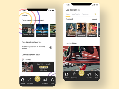 Olympic Games : promotional app design figma graphic design mobile olympic games ui ux