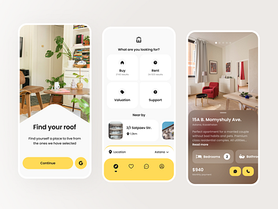 Krisha.kz — Renting App apartment app booking clean design flat krisha minimalistic mobile modern rent renting reservation ui user interface