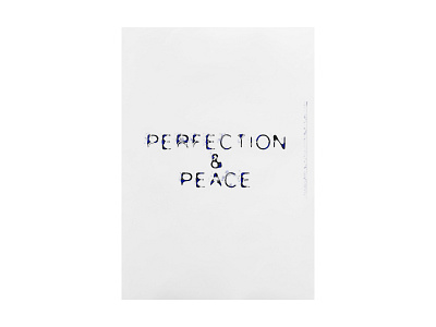 Perfection & Peace graphic design illustration lettering typography visual design