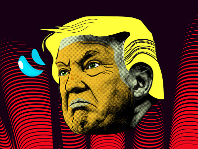 Trump crybaby illustration trump