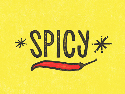 Cold Weather // Hot Food handlettering illustration spicy