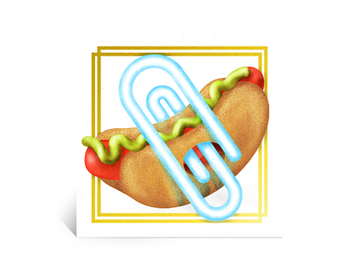 Hot Dog 80s 90s airbrush color hotdog illustration illustrator junkfood photoshop texture vintage
