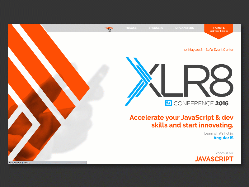 XLR8 Conference Website Scroll Effect conference gif javascript parallax preview scroll sketch ui ux web website xlr8