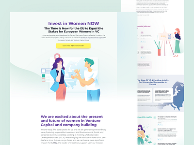 Landing Page Design For Invest In Woman Now