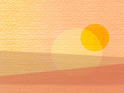 Desert Glow abstracted desert geometric illustration landscape orange suns warmth