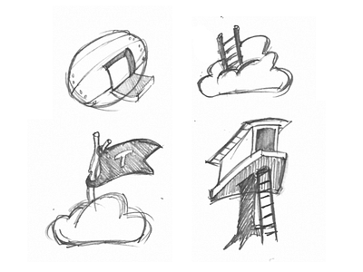 Tree House Logo Ideas concepts in the clouds logo treehouse