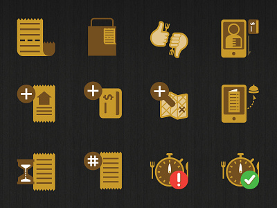 Restaurant Operations app foodie experience icon set icons restaurant social