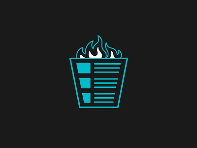 Fake News Dumpster Fire icon motion graphic video