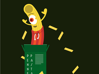 Penne the Noodle character design illustration motion graphics package design
