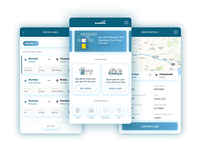 Logistics app UI UX | Blackbuck