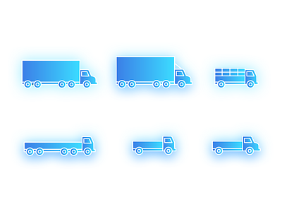 Truck Types Icons | Blackbuck android application design gui homescreen icon design iconography ios medical app minimal telemedicine app uiux user interface