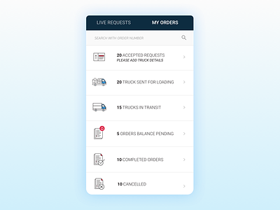 Logistics app UI UX | Blackbuck b2b design interface logistics ui ux