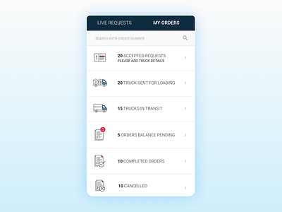 Logistics app UI UX | Blackbuck