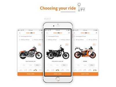 Bike Rental App | UI UX b2b design interface ios logistics ui ux