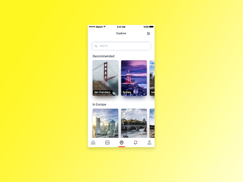 Travel and backpackers app | UI UX