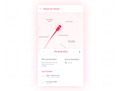 Track My Truck | Blackbuck UI UX app application design experience design gui illustration interface minimal tracking uiux user