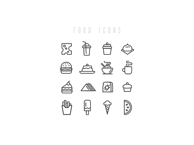 Food Icons art design experience food graphic iconography icons interface line