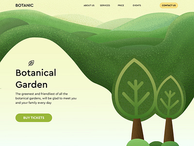 Website for the central botanical garden app branding design graphic design icon illustration logo typography ui ux vector