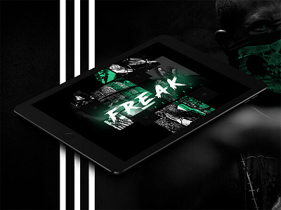 Freak Nation adidas clean dark ecommerce freak nation grid lines outside the box skeleton ui ux web design