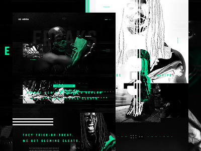 Adidas Full adidas clean dark ecommerce freak nation grid lines outside the box skeleton ui ux web design