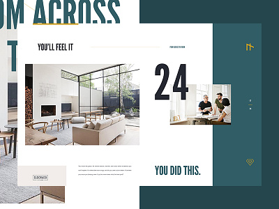 You Did This. architecture bold diamond exploded grid furniture gold layout modern print single page spread stone