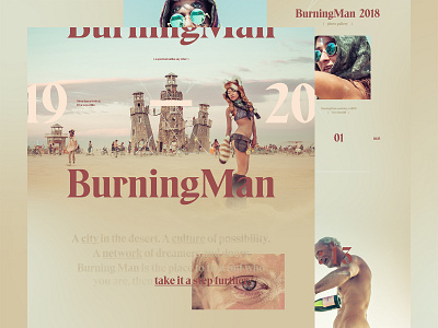 BurningMan - 2019 burning man dust storm exploded grid festival grid layout music sand typography ui ux web design