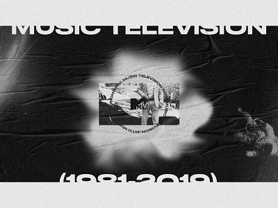 Music Television (1981—2019) astronaut black and white dark exploded grid exploration grid grunge layout mtv noise planet poster space typography ui ux webdesign