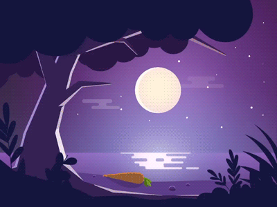 Mid-Autumn Festival animation graphic moon rabbit